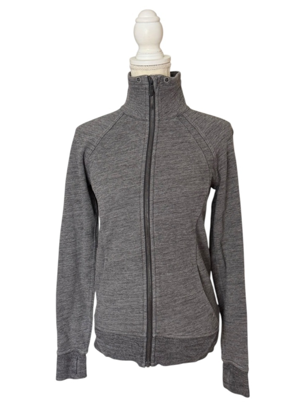 Lululemon Huddle & Hustle Jacket Heathered Core Dark Grey Size 4